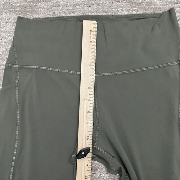 Lululemon Leggings Womens 12 Dark Green High Rise Pockets Yoga Pants Athletic - Picture 9 of 11